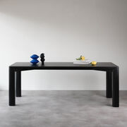 Corner Bar medium black satin ash table